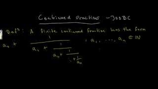 Continued Fractions 1: Introduction and Basic Examples - LearnMathsFree