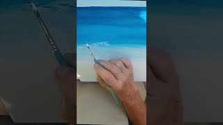 Beach Painting Short. #art #oil painting #beachlife #wildlifepainting