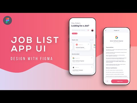 Figma Speed Art - How to Design Job Listing App - Minimal UI Design
