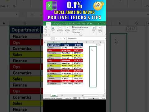 Ms Excel Tricks _ Tips 2023 - Move Data Without Cut Copy and Paste #shorts #excel #youtubeshorts