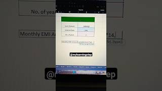 how to calculate EMI in Excel!#learning #skills👍