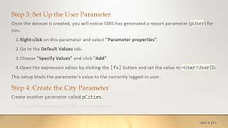 Setting Up Report Parameters Based on User Access in SSRS