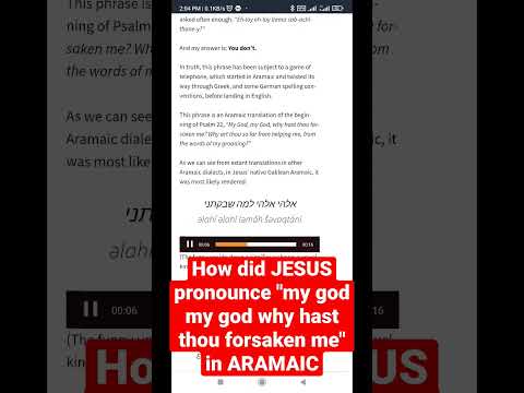 How did jesus pronounce "my god my god why hast thou forsaken me" in Aramiac language