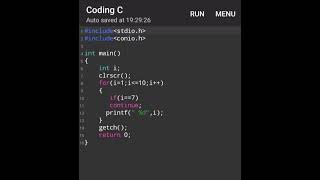 bca 1st semester continue jumping statment program in c language #clanguage #cprogramming#quick5842