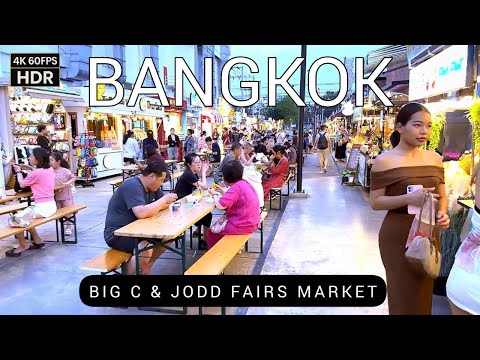 🇹🇭 Best Bangkok Night Market | Big c &  Jodd Fairs Market 2025(4k HDR)