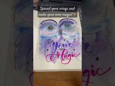 A little reminder to believe in yourself.❤️ #OwlArt #magic  #dedication #watercolor #calligraphy
