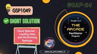 Cloud Spanner- Loading Data and Performing Backups ☆GSP1049 ●GCAF-24 #qwiklabs #arcade #gcp [New]☁️🚀