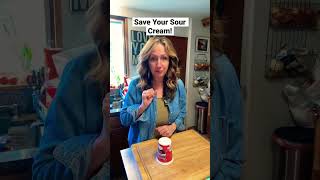 Save Your Sour Cream with this Tip! #cooking #food #tips #sourcream