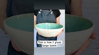 This is how I glaze my large bowls, and a couple tricks I’ve learned over the years. #pottery #glaze