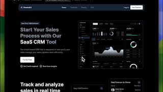 CRM Landing Page for design for Shadcnkit a ui kit for shadcn/ui