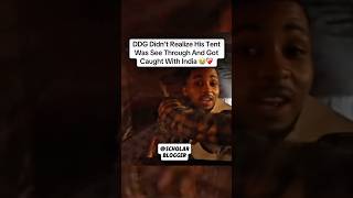 DDG Didn’t Realize His Tent Was See Through And Got Caught With India Love 😂❤️ #shorts #viral #fyp
