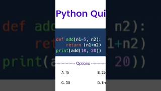 Python programming QUIZ #codefiylab