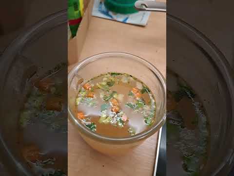 Soup with breadsticks