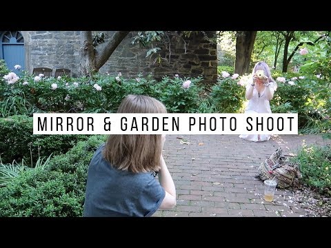 Mirror Art and Spring Garden Photo Shoot - Behind the Scenes | Danica & Victoria