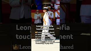 👑leonor and sofia touching moment 🥺💕 #spain #princess #leonor #sofia #shorts #viral #short