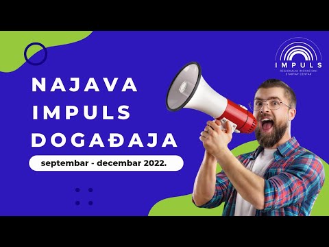 Najava Impuls centar događaja septembar - decembar '22.