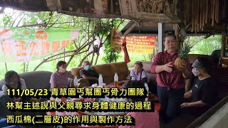 220523 林素妃自然青草園/林幫主介紹 : 西瓜棉~二層皮的作用與製作方法，及小時候與父親尋找身體健康的過程...