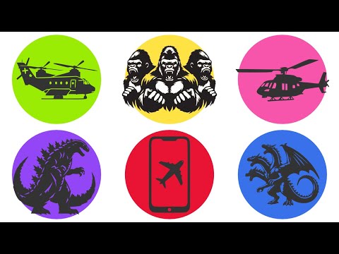 Type of aircraft: airasia airplane, military helicopter, boeing CH 47 chinook helicopter, godzilla