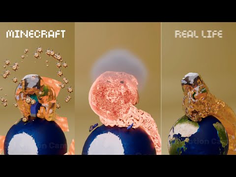 Steve vs Realistic Liquid Simulation #blender3d  #clothsimulation #3danimation #3dart #minecraft