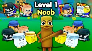 Starting Over as NOOB with EVERY OP PET in Brainrot Evolution! (Roblox)
