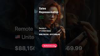 Sales Representative  💸 $88,150.00 - $117,569.99. Remote job in 🇺🇸 United States.