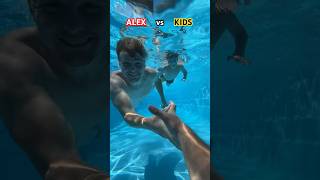 🎬 Who will swim faster underwater challenge!💧#funny #foryou #challenge #shorts #funkids