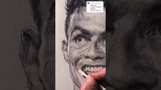 Drawing Cristiano Ronaldo Starting from the Skull #art #drawing #cristianoronaldo