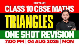 Class 10 CBSE Maths | Triangles | One Shot Revision | Xylem Class 10 CBSE