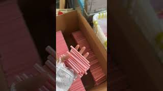 Our colored hot melt adhesive strips are in production and packaging,