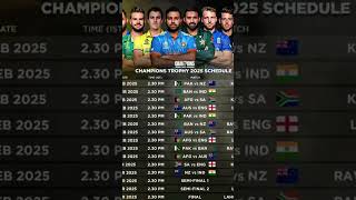 Champion trophy 2025 schedule #shorts #newsong #song