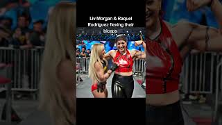 Liv Morgan & Raquel Rodriguez Flex Their Biceps #livmorgan #raquelrodriguez #shorts