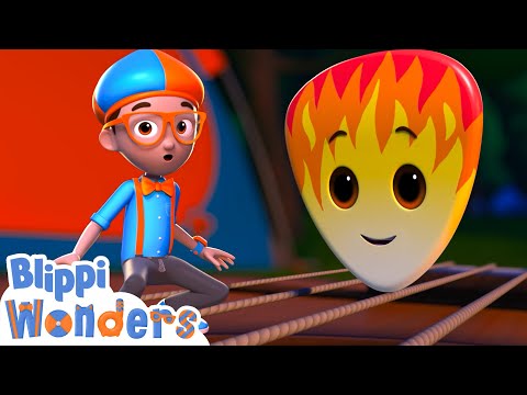 Blippi learns how a guitar makes music ! | Blippi Wonders Educational Videos for Kids