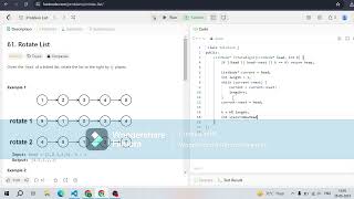 Leetcode61. Rotate List Intervals problem for Interview #whitecoding #leetcode61 #dsa