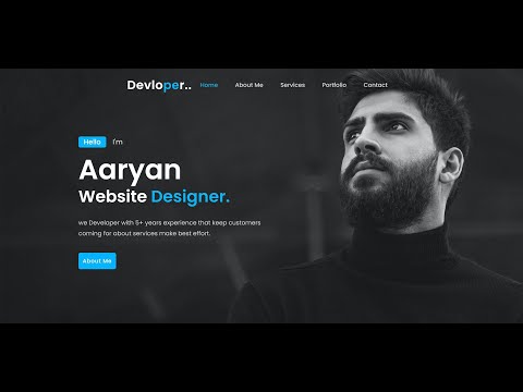 How to make a responsive  Portfolio Website|