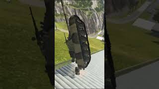 🚔 BeamNG drive Tank T82 on stairs 💣