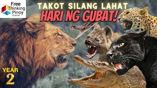 LION Laban sa ibang PREDATORS | Digmaan ng Mabangis na Hayop: Leopard, Hyena, Crocodile & Cheetah