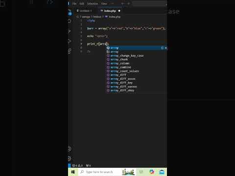 array_keys() function in php #coding #development #shorts #viralshorts