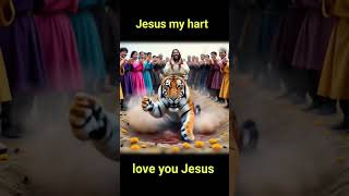 The Wounded Tiger and the Praying Disciples🏷️✝️💫 #SymbolicArt #TigerSacrifice #SpiritualCeremony #fe