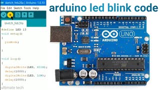 Arduino tutorial 1. Controlling LED with arduino | basic led blink code for absolute beginners.