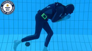Longest Underwater Walk In A Single Breath (Male) Guinness World Records