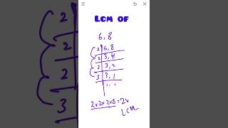 Find LCM 6 and 8 #factorsandmultiples #lcm #hcf #primenumbers