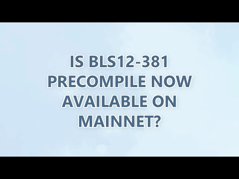 Is BLS12-381 precompile now available on mainnet?