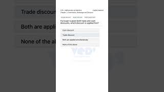 Trade vs Cash Discount Which Comes First 12th Math Statistics