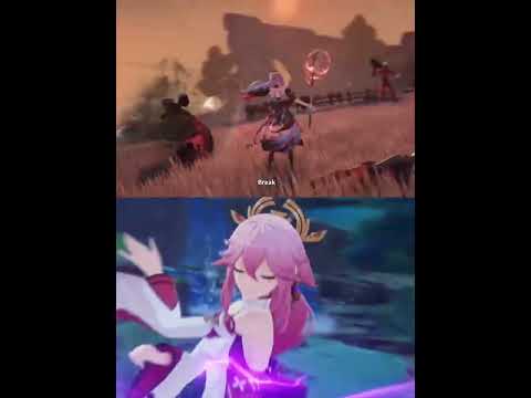 chanol iVS Yae Miko comparison #duetnightabyss #gaming  #GenshinImpact #videogames #gamingclip