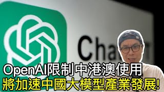 【移民台灣】OpenAI限制中港澳使用應用程式界面(API) /VPN翻牆也用不到ChatGPT￼ /將加速中國大模型產業發展!