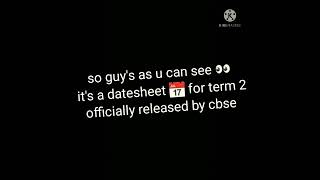 #term2 #class10 #datesheet by cbse