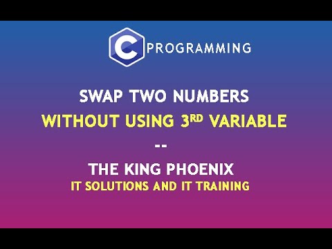 C Program to swap two numbers without 3rd variable - C Tutorial in Tamil - C Interview Question