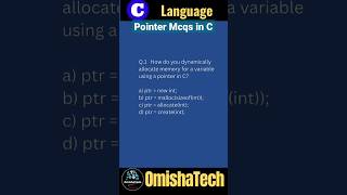 malloc function | C programming #shorts #viral #omishatech #ytshorts #cprogramming #pointer