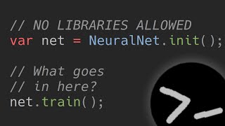 Training a neural network without any libraries
