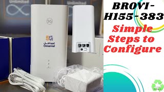Brovi h155-383 5G router or modem configuration